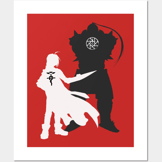 Edward and Aplhonse Elric FullMetal Alchemist Wall Art by SirTeealot